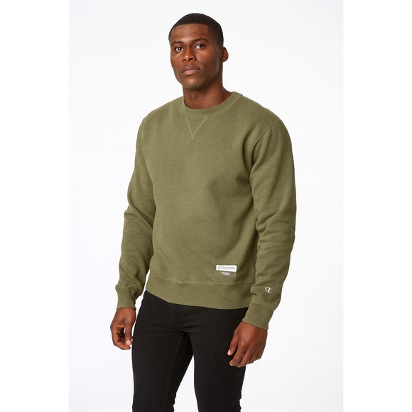 Men's Champion Originals Sueded Fleece Crewneck Sweatshirt XL Green Luck Heather - Picture 1 of 5